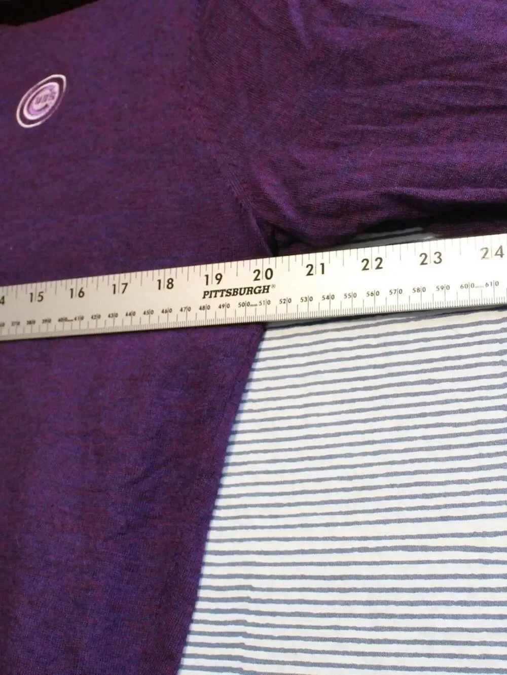 Full Turn Medium $198 Chicago Cubs Purple Loro Piana Merino Wool Quarter Zip